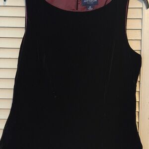 Ann Taylor Black Velvet Tank Top